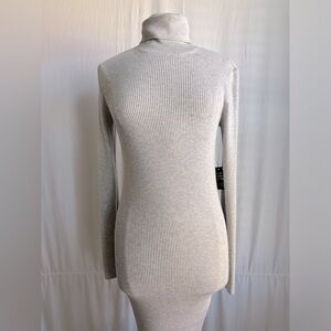 Grey knit sweater dress